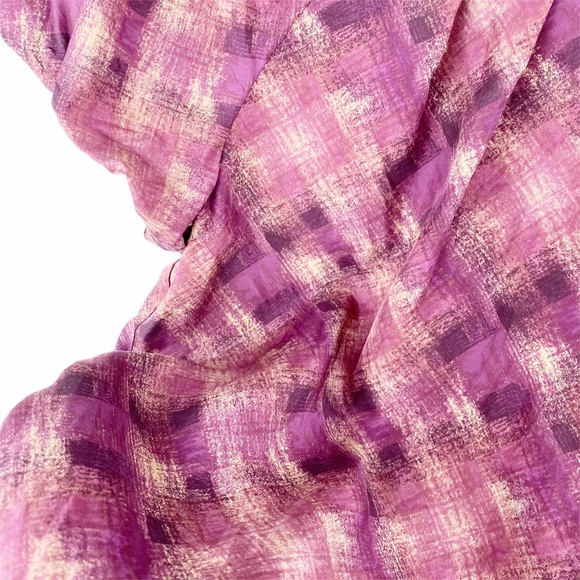 ANN TAYLOR Purple Silk Blouse Small - Picture 6 of 6